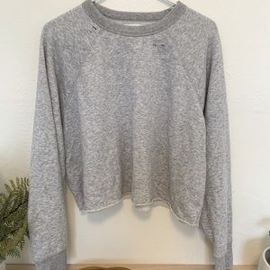 Aerie distressed crew neck size M